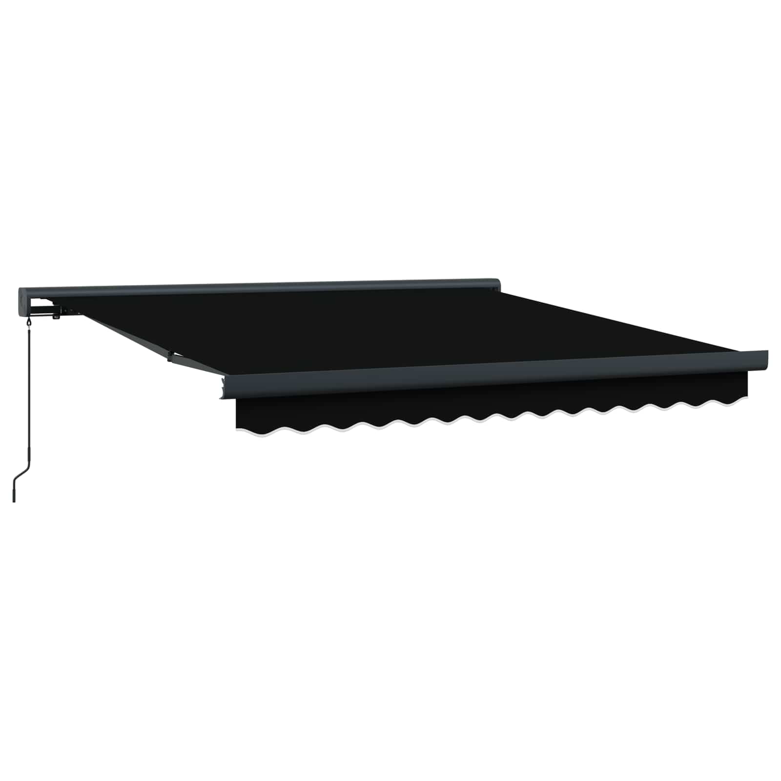 Tenda retrattile Nero 300 x 250 cm Tela e Alluminio | homemem39
