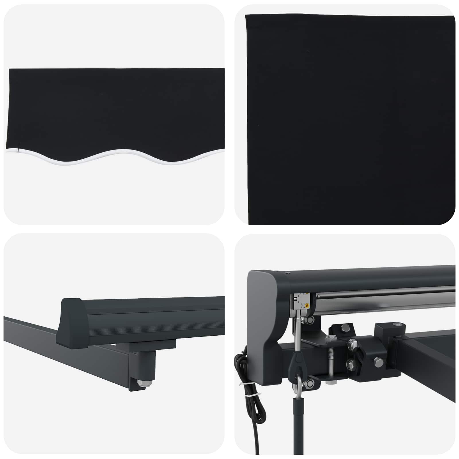 Struttura della tenda Nero 300 x 250 cm | homemem39