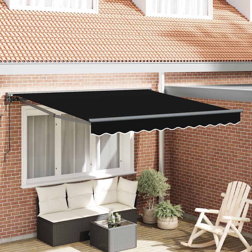 Tenda Retrattile Nero 300x250 cm Tessuto