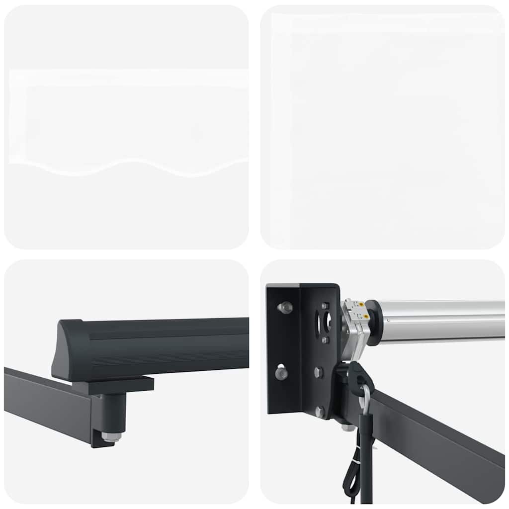 Tenda da Sole Bianco 3 x 2,5 m Poliestere e metallo