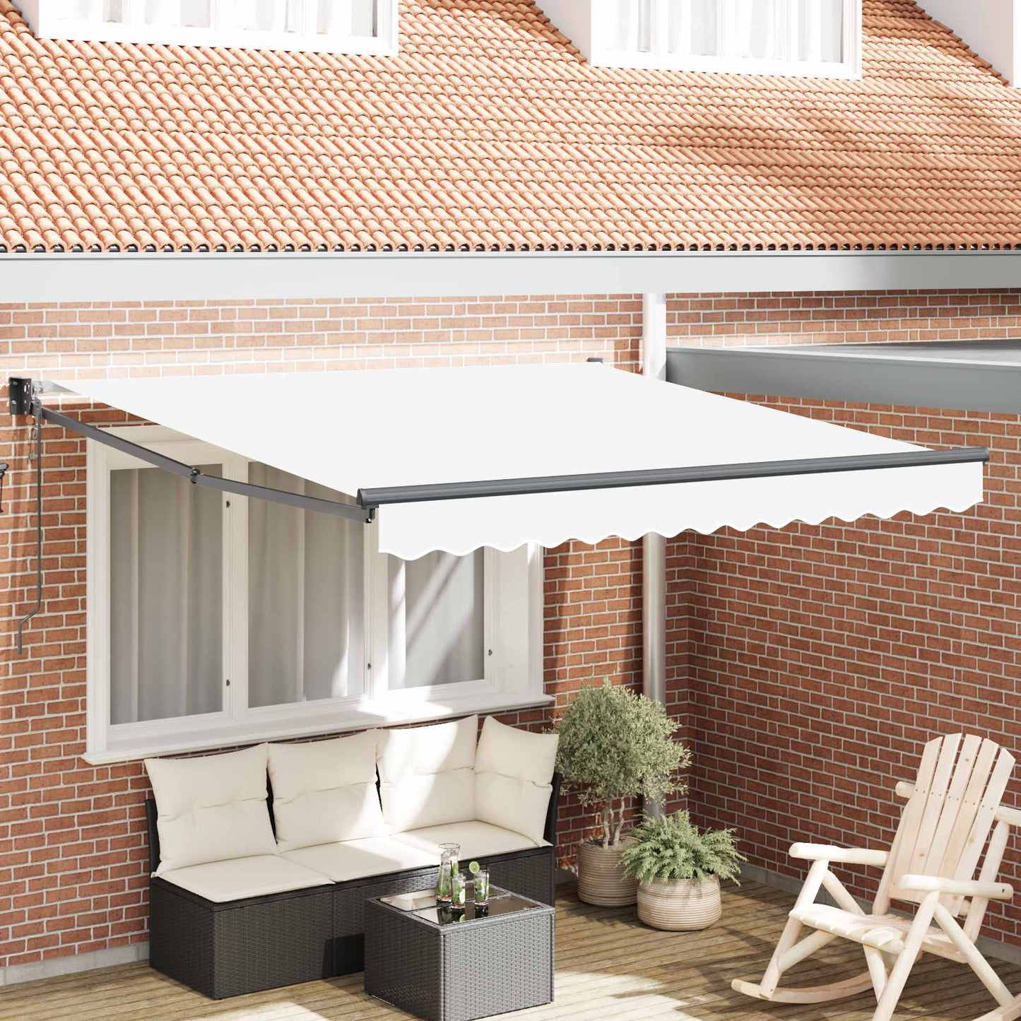 Tenda retrattile Bianco 300 x 250 x 165 cm Poliestere e Metallo | homemem39