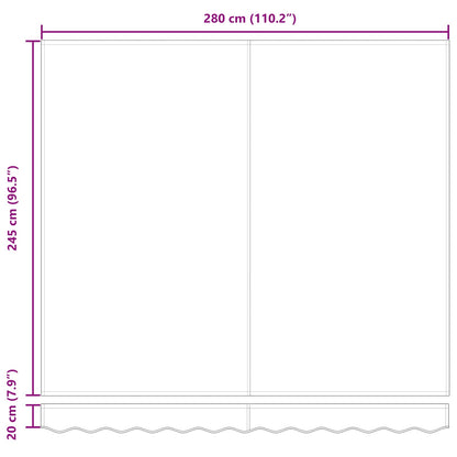 Tenda Retrattile Bianco 300 x 250 cm Tessuto e Metallo