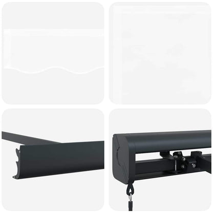 Tenda Retrattile Bianco 300 x 250 cm Tessuto e Metallo - homemem39