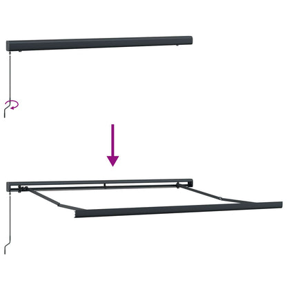 Tenda Retrattile Bianco 300 x 250 cm Tessuto e Metallo