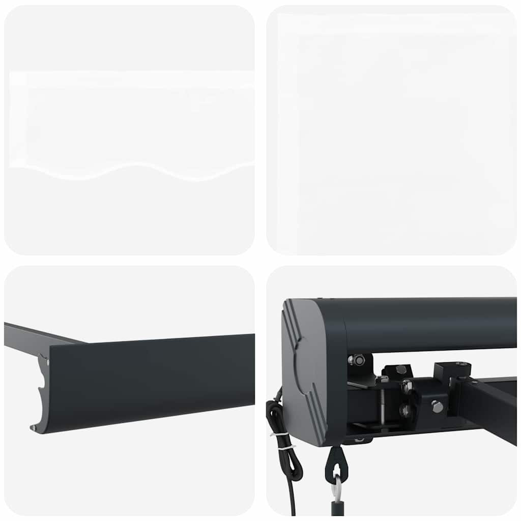 Tenda Retrattile Bianco 300 x 250 cm Tessuto e Metallo - homemem39