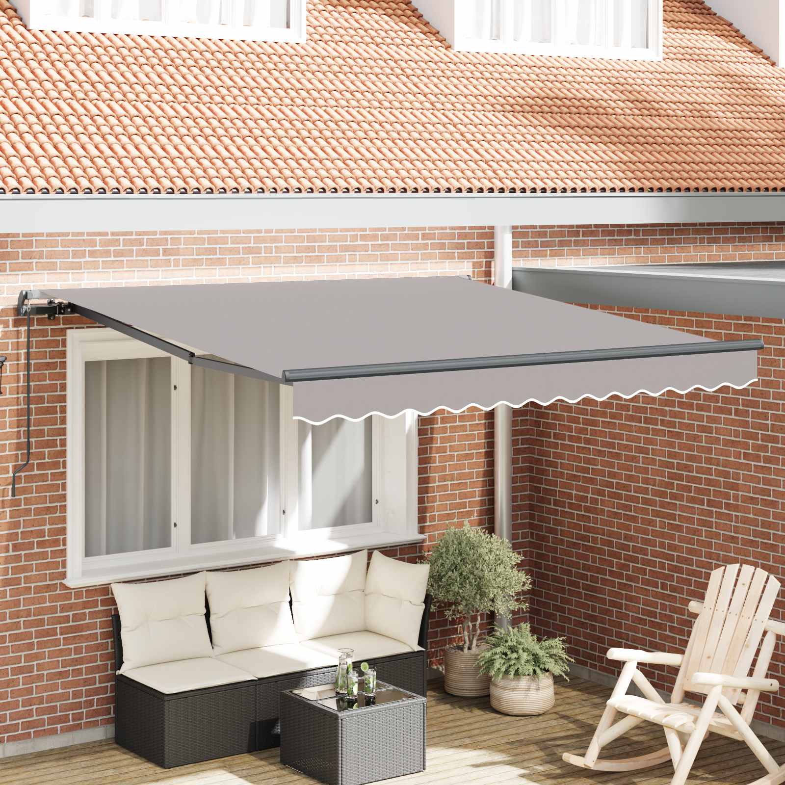 Tenda retrattile Grigio Chiaro 300 x 250 cm | homemem39