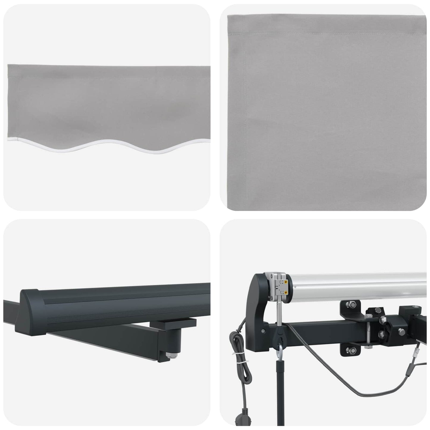 Tenda retrattile Grigio Chiaro 300 x 250 cm Poliestere | homemem39