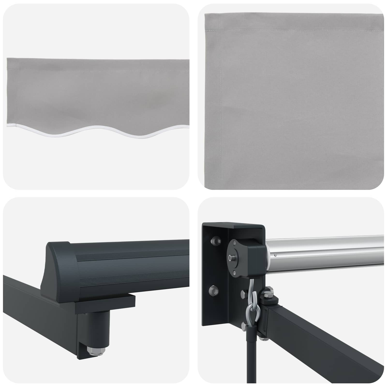 Tenda retrattile Grigio Chiaro 300 x 250 x 165 cm | homemem39