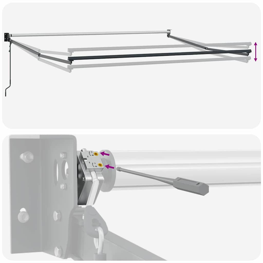 Tenda da Sole Grigio chiaro 3 x 2,5 m Poliestere e metallo - homemem39