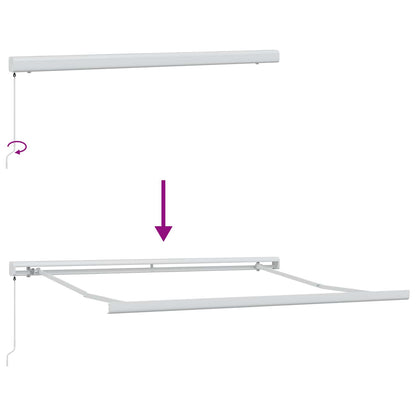 Tenda Retrattile Grigio chiaro 300 x 250 cm Tessuto e Metallo