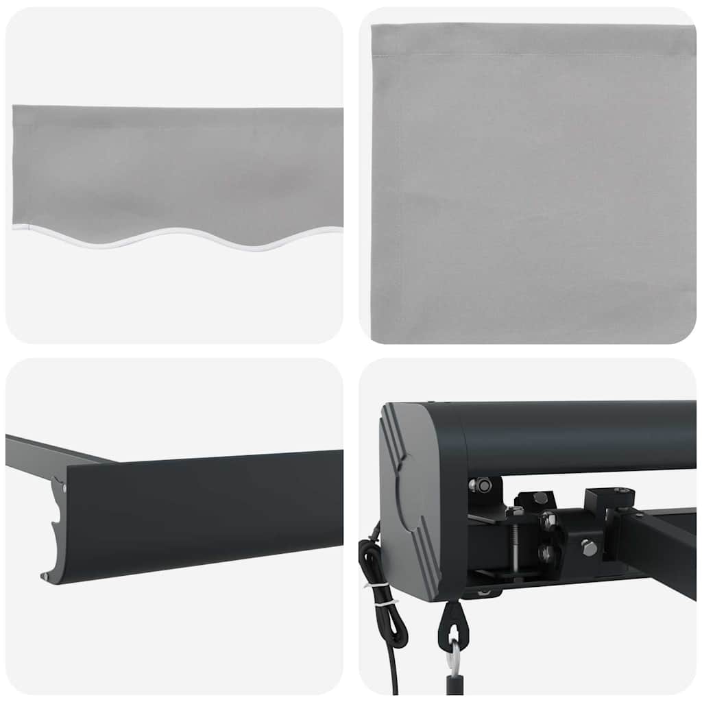 Tenda Retrattile Grigio chiaro 300 x 250 cm Tessuto e Metallo - homemem39