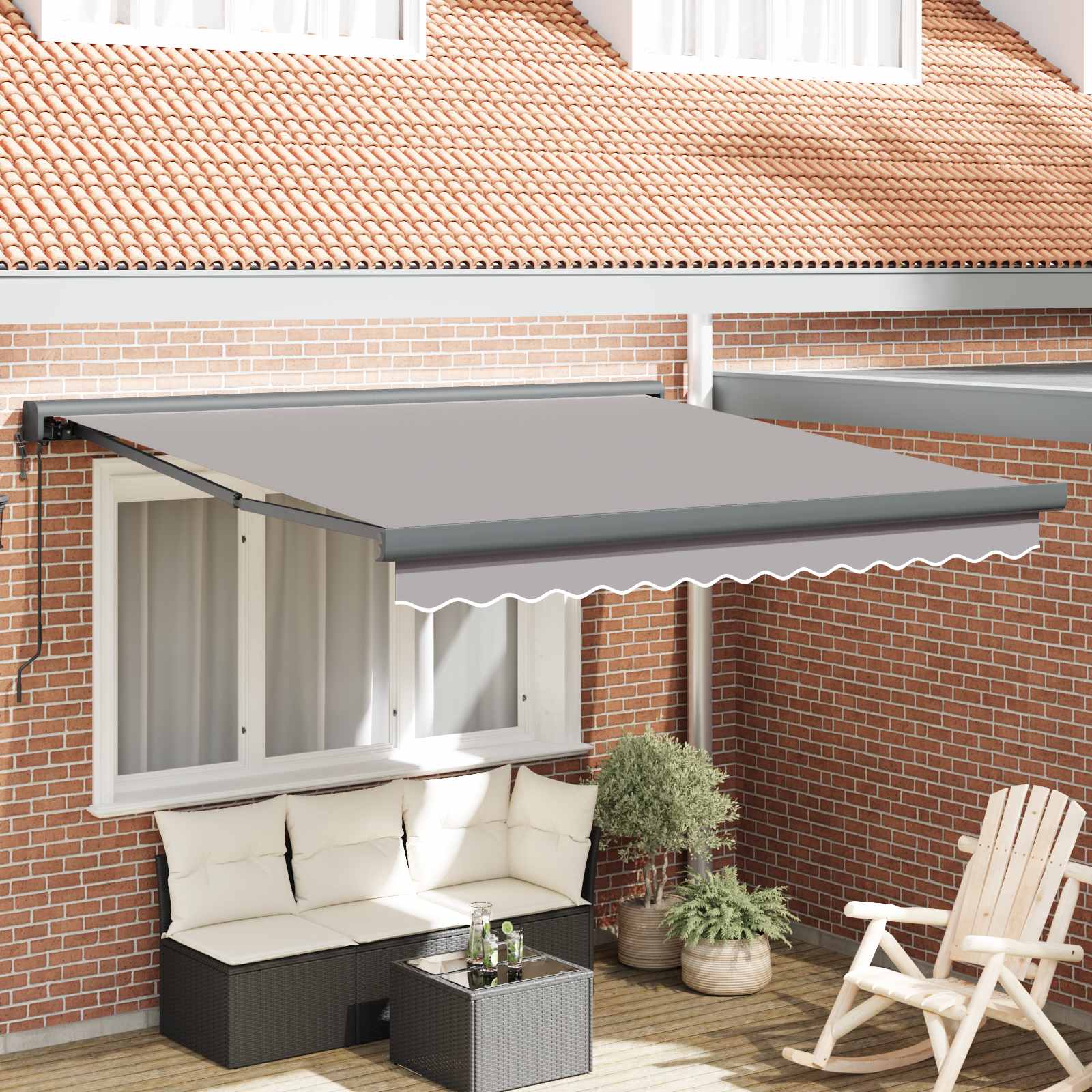 Tenda retrattile Grigio Chiaro 300 x 250 x 165 cm | homemem39