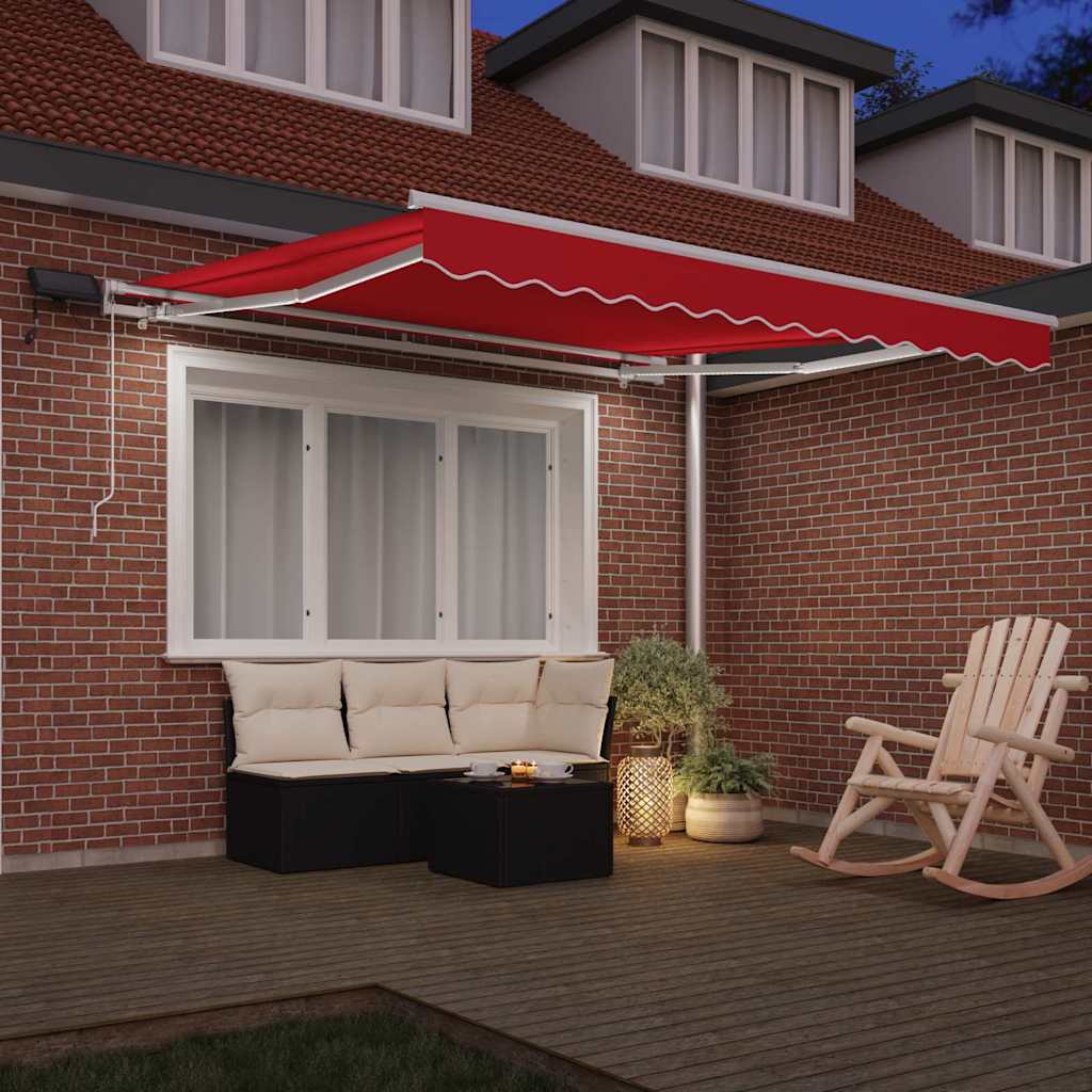 Tenda Retrattile con Rosso 300 x 250 cm Tessuto - homemem39