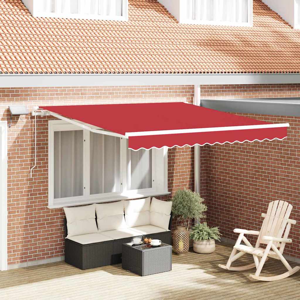 Tenda Retrattile con Rosso 300 x 250 cm Tessuto - homemem39