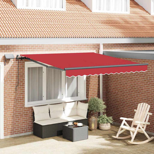 Tenda Retrattile Rosso 300 x 250 cm Tessuto - homemem39