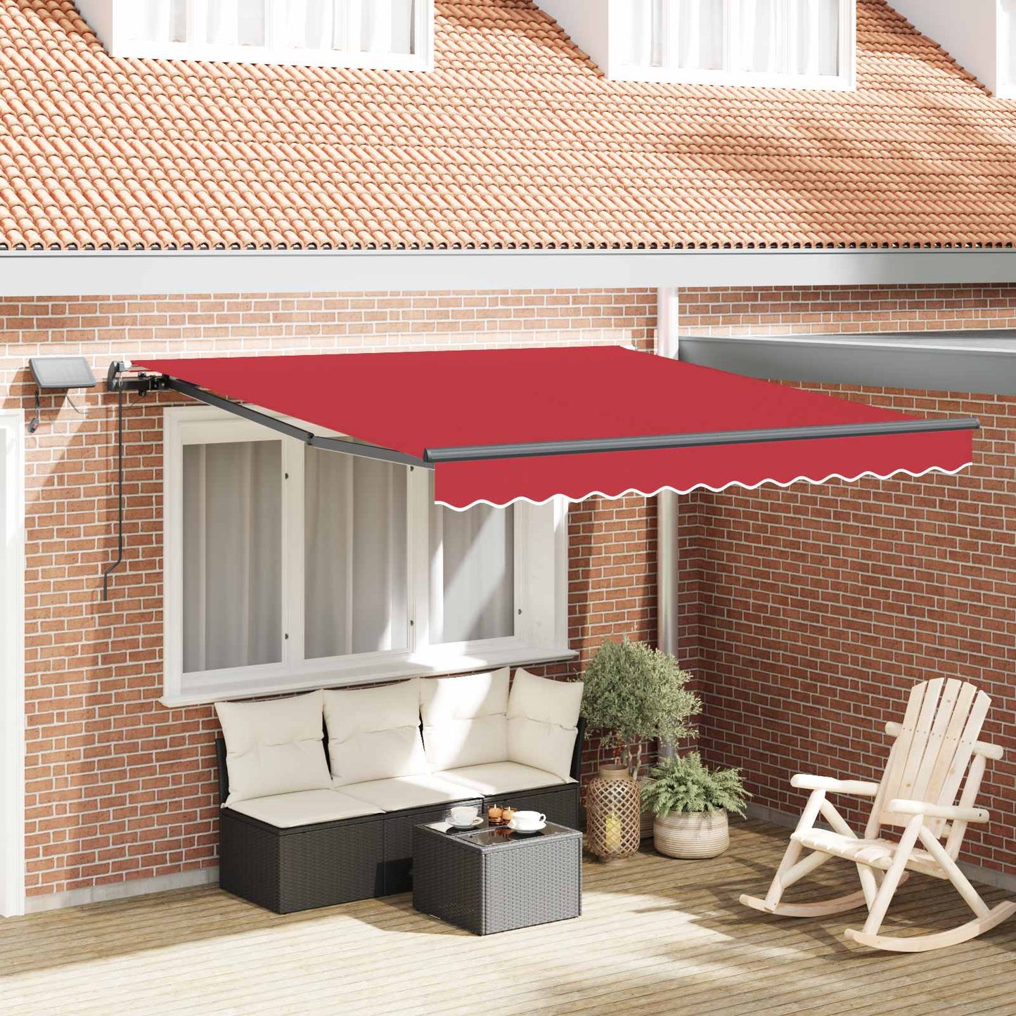 Tenda Retrattile Rosso 300 x 250 cm Tessuto