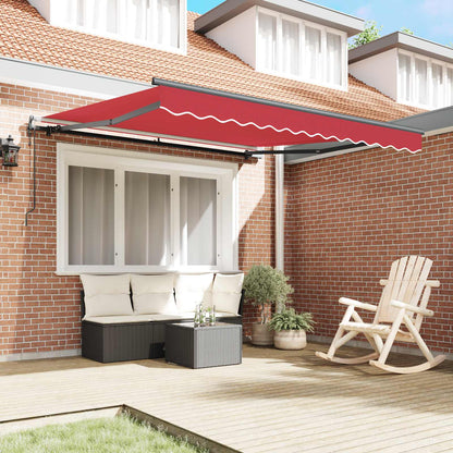 Tenda retrattile Rosso 300 x 250 cm Tessuto e Alluminio | homemem39