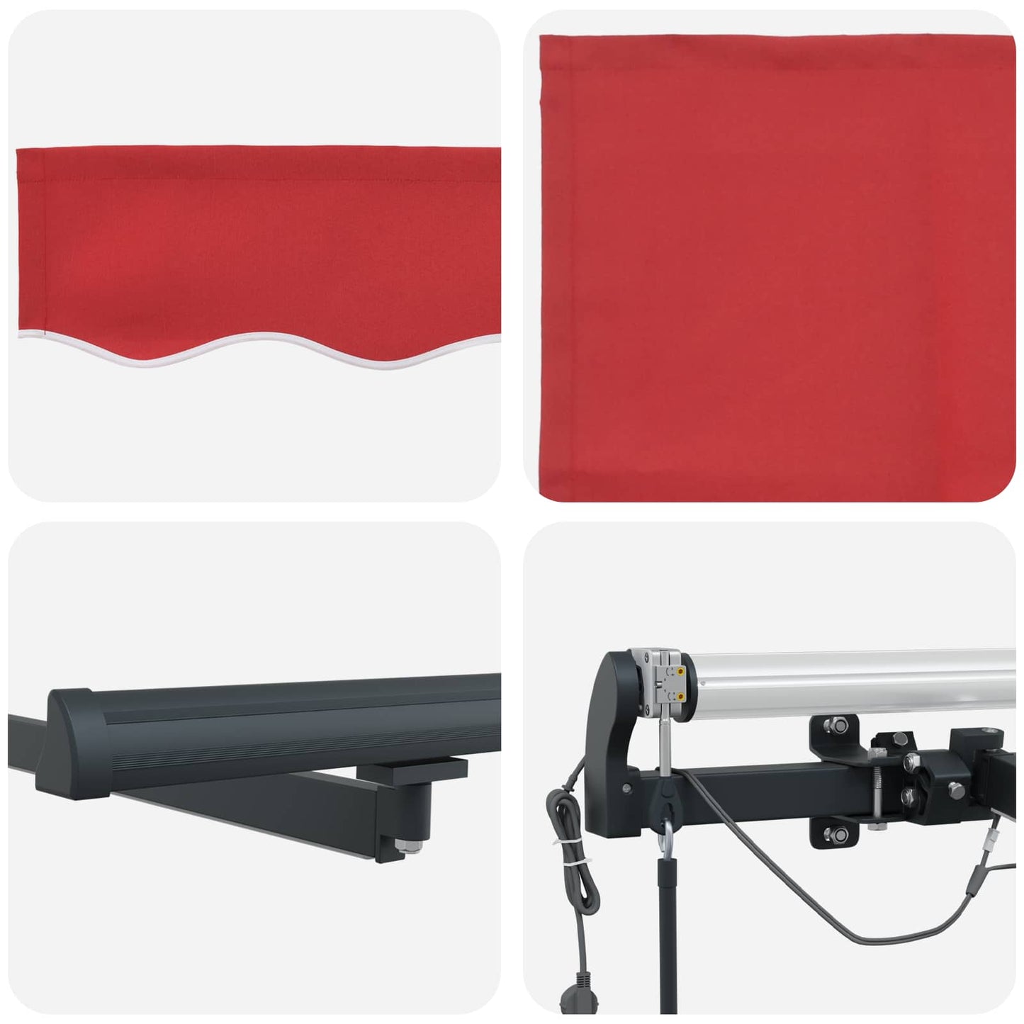 Tenda retrattile Rosso 300 x 250 cm Poliestere | homemem39