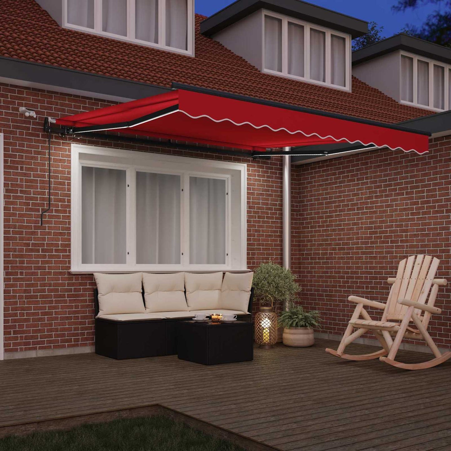 Tenda retrattile Rosso 300 x 250 cm Poliestere | homemem39
