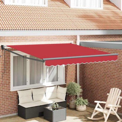 Tenda da Sole Rosso 3 x 2,5 m Poliestere e metallo - homemem39