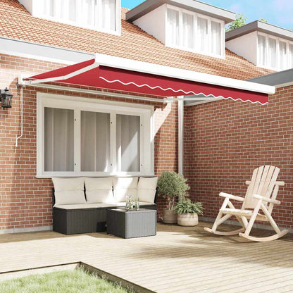 Tenda Retrattile Rosso 300 x 250 cm Tessuto e Metallo - homemem39