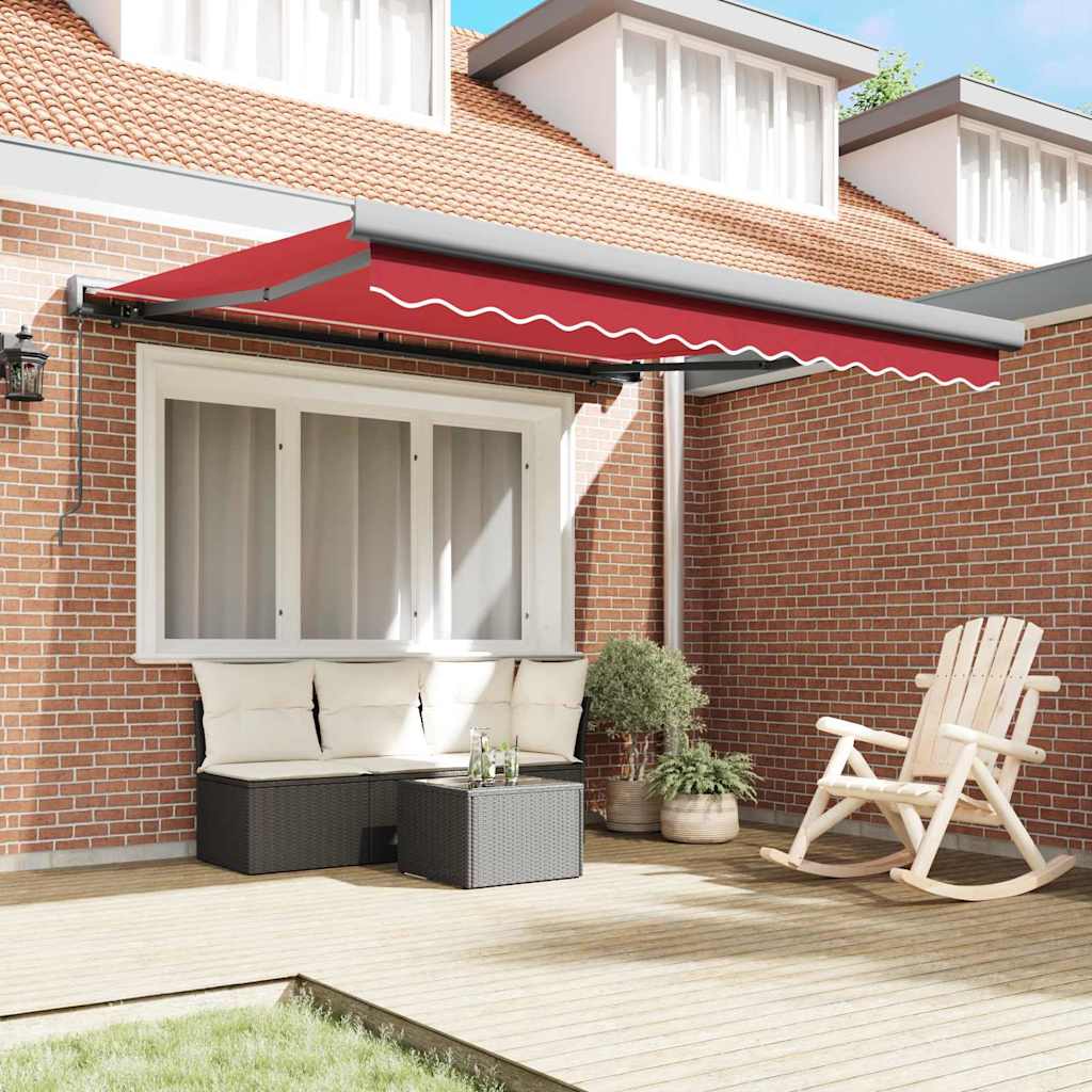 Tenda Retrattile Rosso 300 x 250 cm Tessuto e Metallo - homemem39