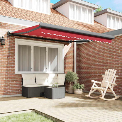 Tenda Retrattile Rosso 300 x 250 cm Tessuto e Metallo - homemem39