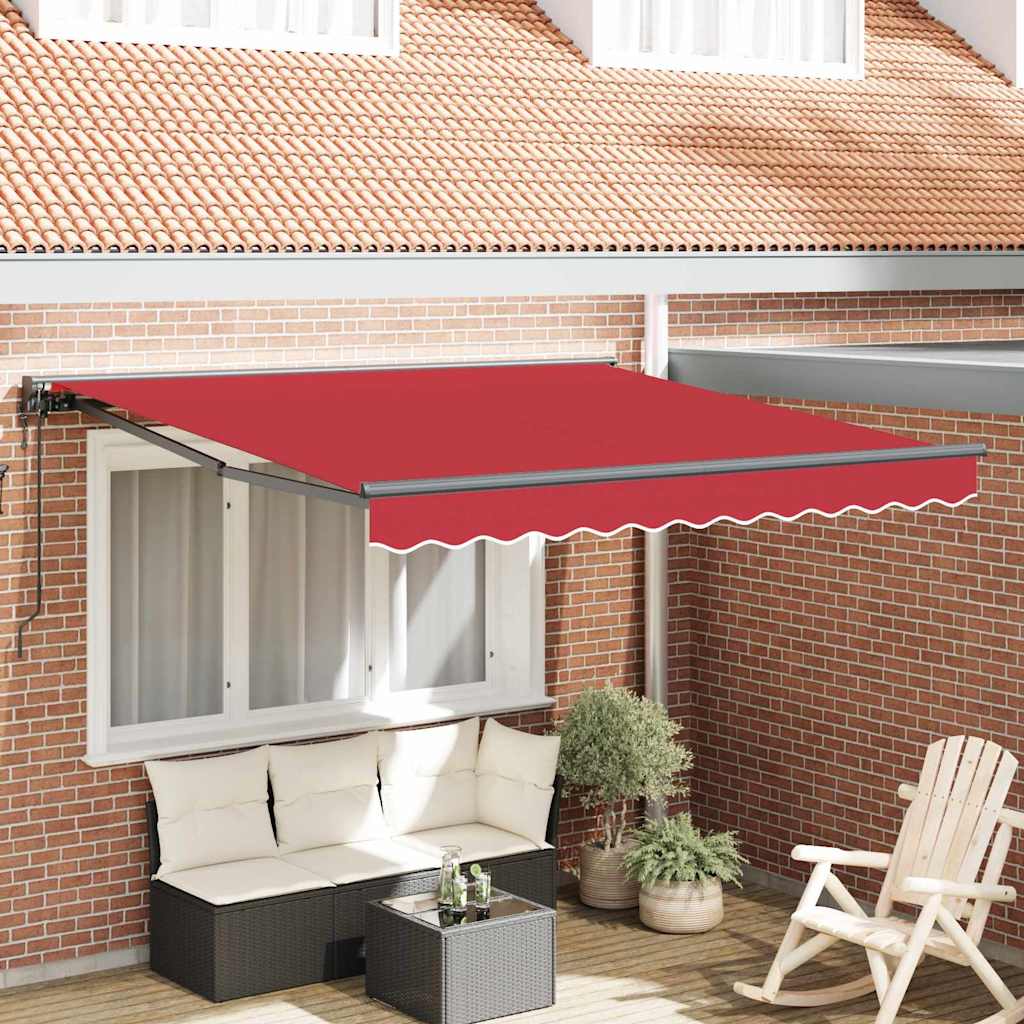 Tenda Retrattile Rosso 300x250 cm Tessuto