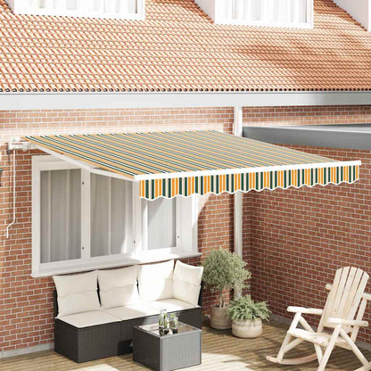 Tenda Retrattile 300 x 250 cm Verde e giallo - homemem39