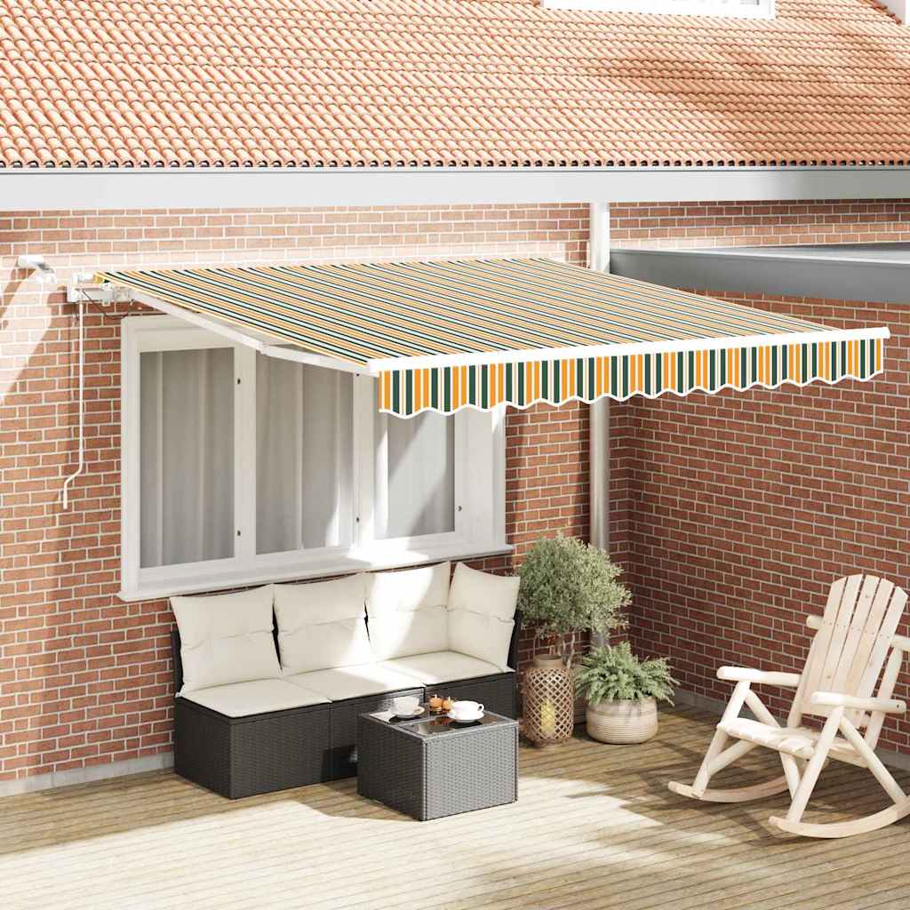 Tenda retrattile Verde e Giallo 300 x 250 cm Poliestere | homemem39