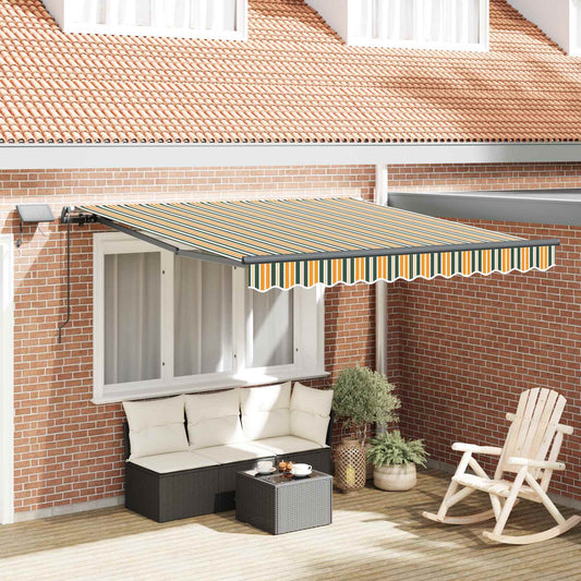Tenda retrattile Verde e giallo 300 x 250 cm | homemem39