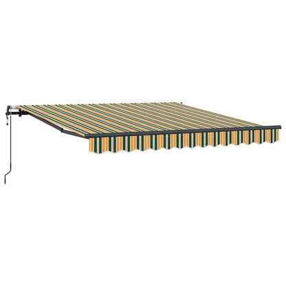 Tenda Retrattile Verde e giallo 300 x 250 cm Tessuto - homemem39