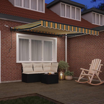 Tenda retrattile Verde e giallo 300 x 250 cm Poliestere | homemem39