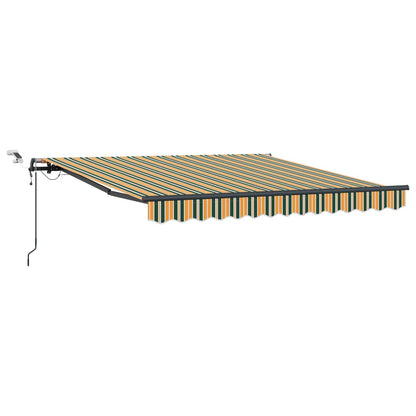 Tenda retrattile Verde e giallo 300 x 250 cm Poliestere | homemem39