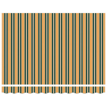 Tenda Retrattile Verde e Giallo 300 x 250 cm Tessuto e Metallo - homemem39