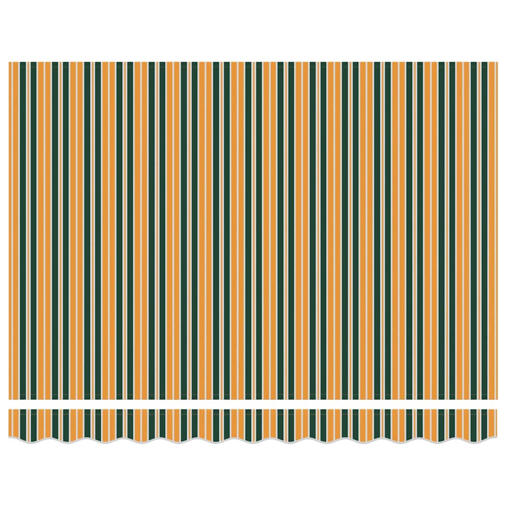 Tenda Retrattile Verde e Giallo 300x250 cm Tessuto