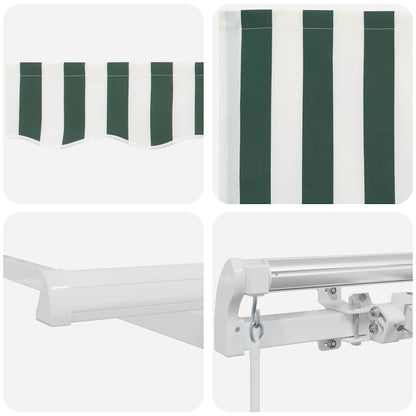 Tenda da Sole Verde e Bianco 300 x 250 x 165 cm Poliestere | homemem39