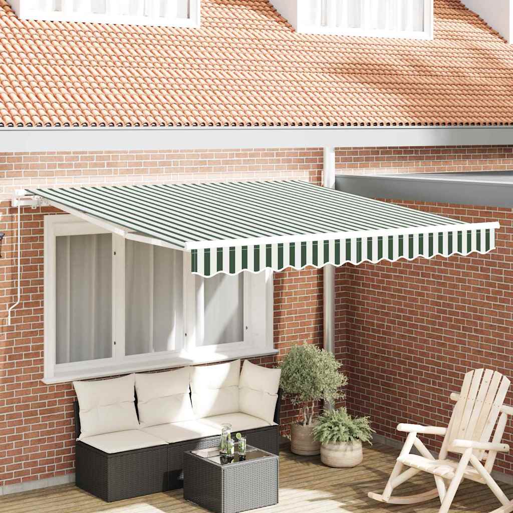 Tenda da Sole Verde e Bianco 300 x 250 x 165 cm Poliestere | homemem39