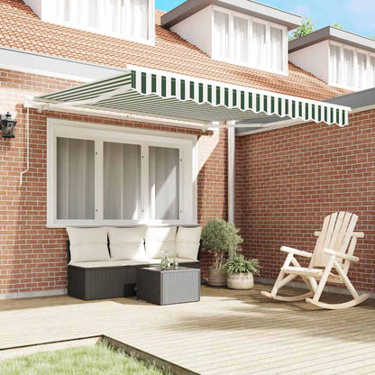 Tenda da Sole Verde e Bianco 300 x 250 x 165 cm Poliestere | homemem39