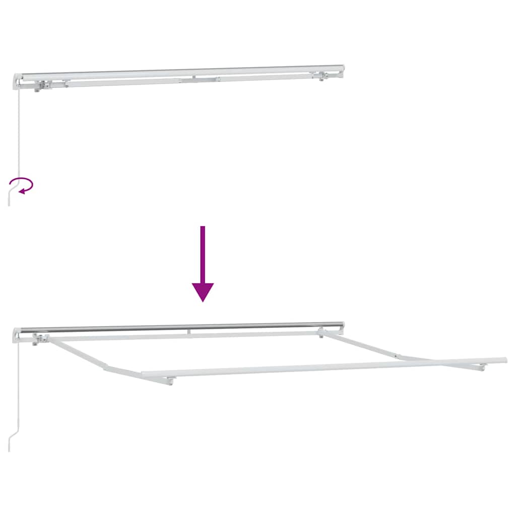 Tenda da Sole Verde e Bianco 300 x 250 x 165 cm Poliestere | homemem39