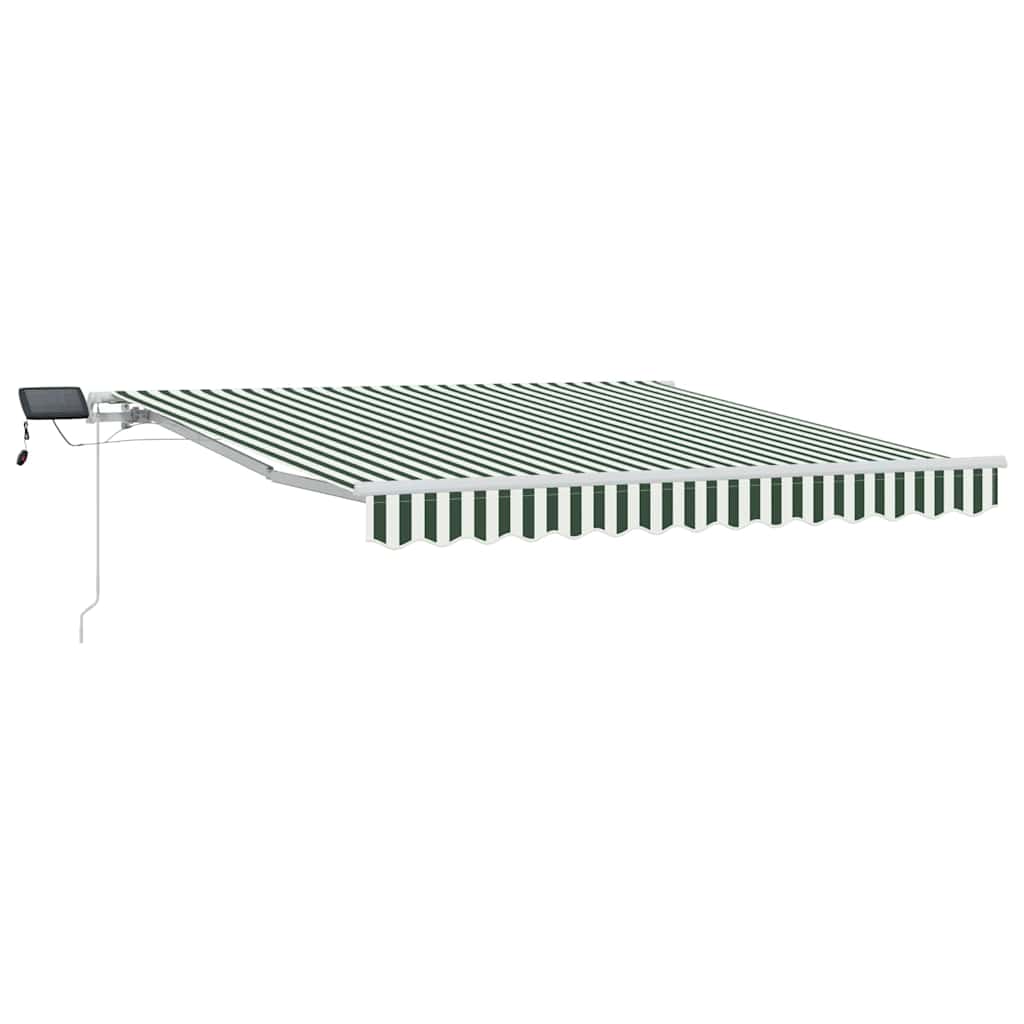Tenda Retrattile Verde e Bianco 300 x 250 cm Tessuto e acciaio | homemem39