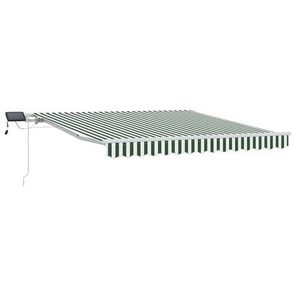 Tenda Retrattile Verde e Bianco 300 x 250 cm Tessuto e acciaio | homemem39