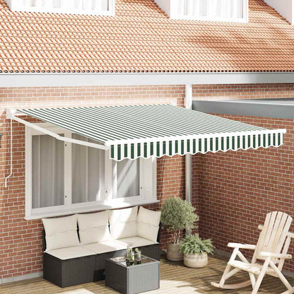 Tenda da Sole Verde e Bianco 300 x 250 x 165 cm Poliestere | homemem39