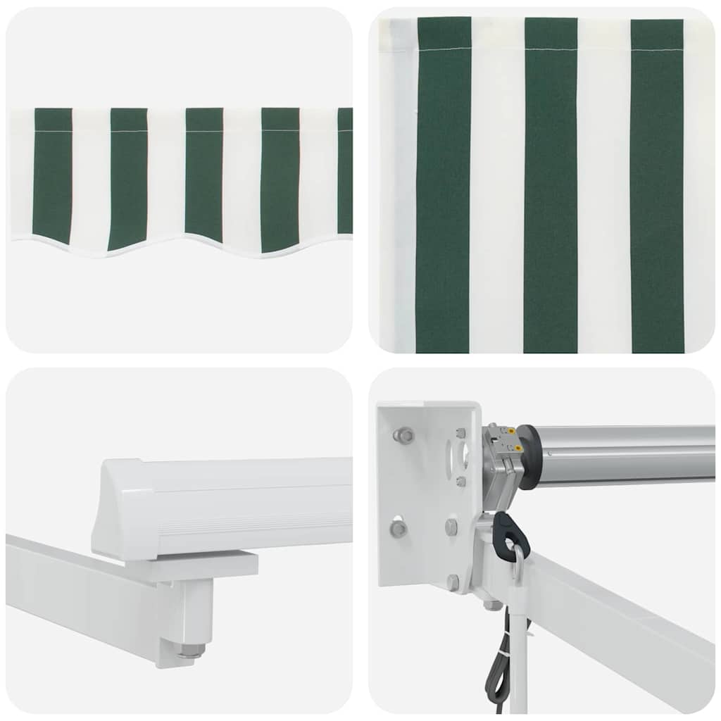 Tenda da Sole Verde e Bianco 300 x 250 x 165 cm Poliestere | homemem39