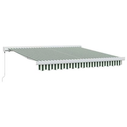 Tenda Retrattile Verde e Bianco 300 x 250 cm Tessuto e Metallo | homemem39