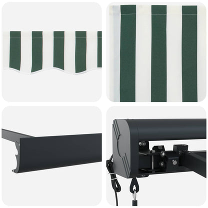Tenda da Sole Verde e Bianco 300 x 250 x 165 cm | homemem39