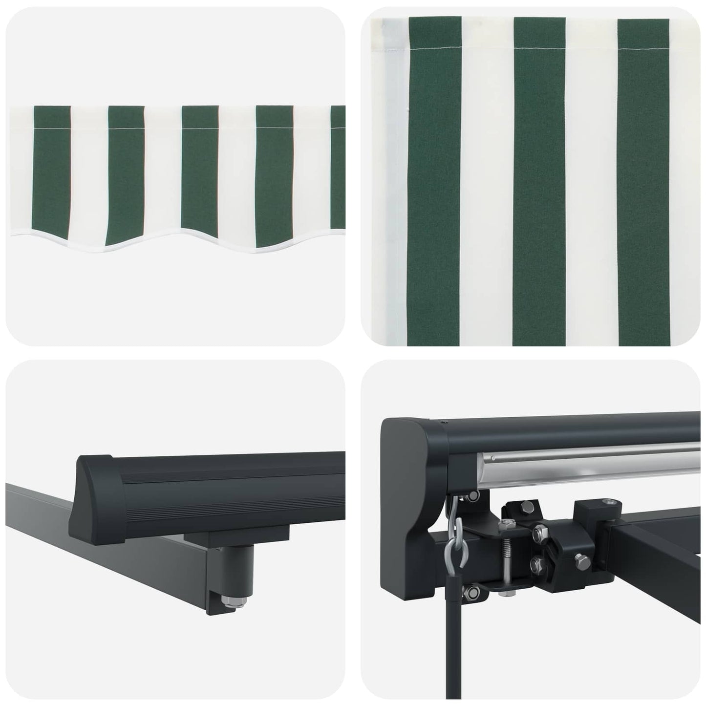 Struttura della tenda Verde e Bianco 300 x 250 cm | homemem39