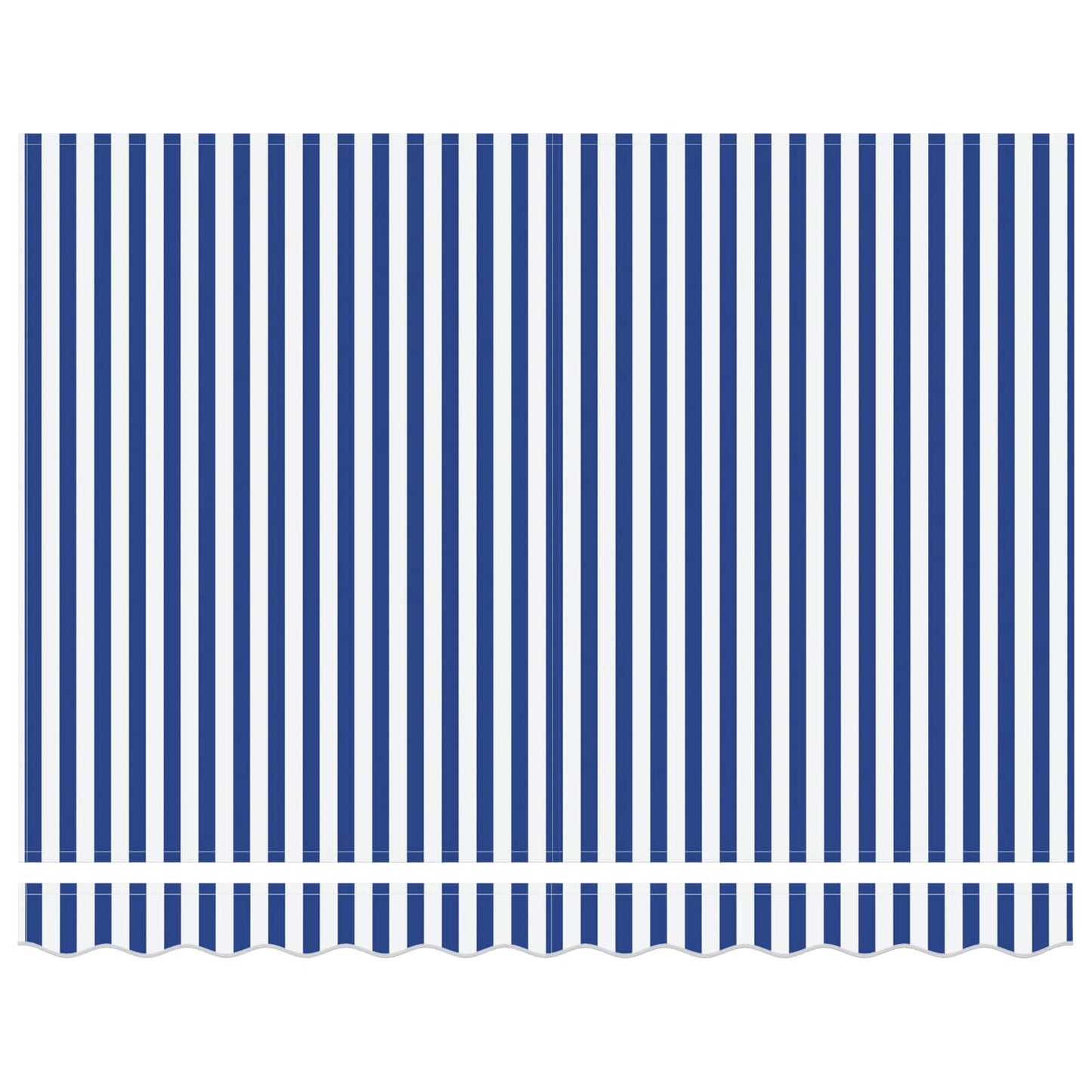 Tenda Retrattile Blu e Bianco 350 x 250 cm Poliestere e Metallo