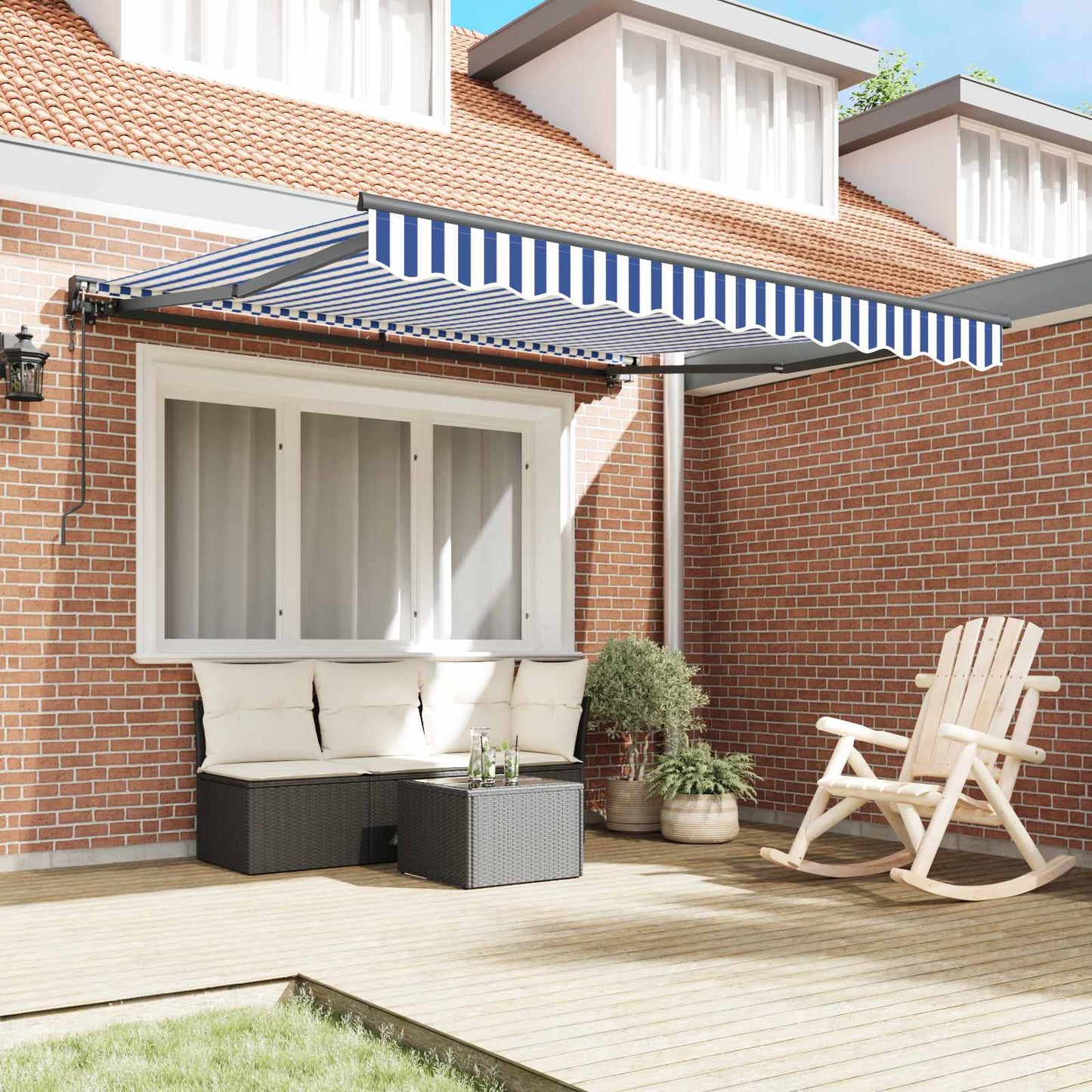 Struttura della tenda Blu e Bianco 350 x 250 cm | homemem39