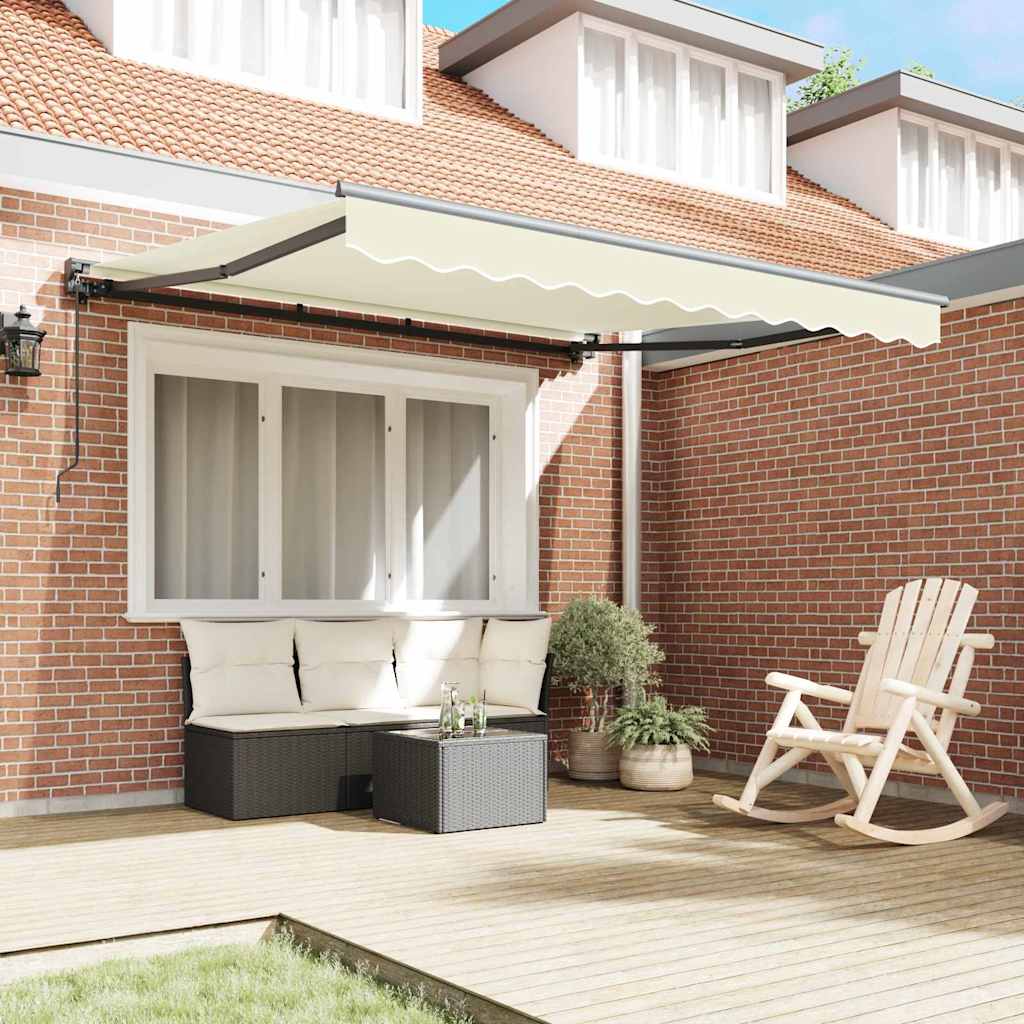 Tenda Retrattile Crema 350x250 cm Tessuto